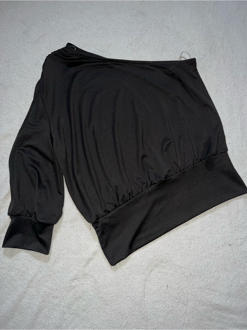 Off-Shoulder Black Women's Top